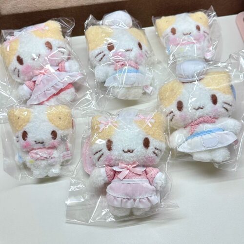 实拍-日本kitty开饭棉花糖巧克力猫咪女仆厨师毛绒公仔挂件包挂饰