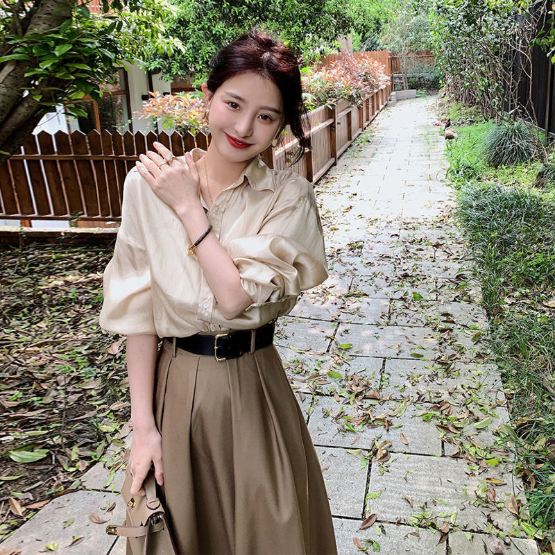 秋装气质女神范套装ol上班通勤女装轻熟半身裙两件套春秋高级长裙