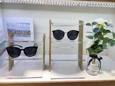 亚克力套台眼镜展示道具橱窗装饰陈列柜台摆放架子陈列装饰道具