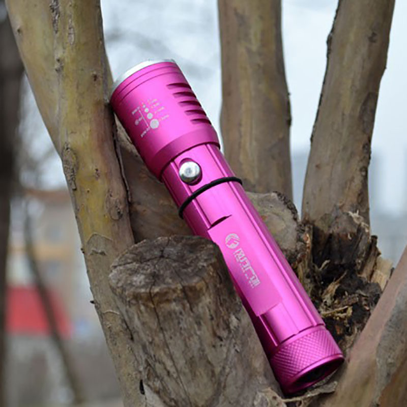 C8 T6强光手电筒带侧灯充电超亮led工作灯汽修便携远射5000米