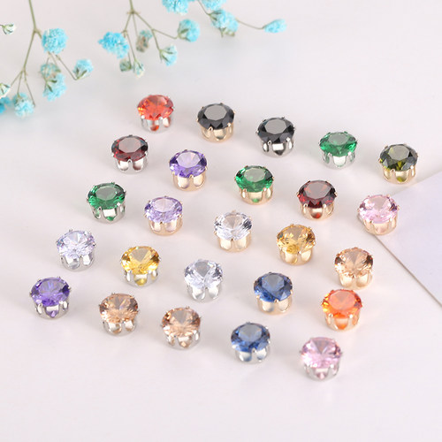 diy超闪锆石头绳婚纱水晶爪钻