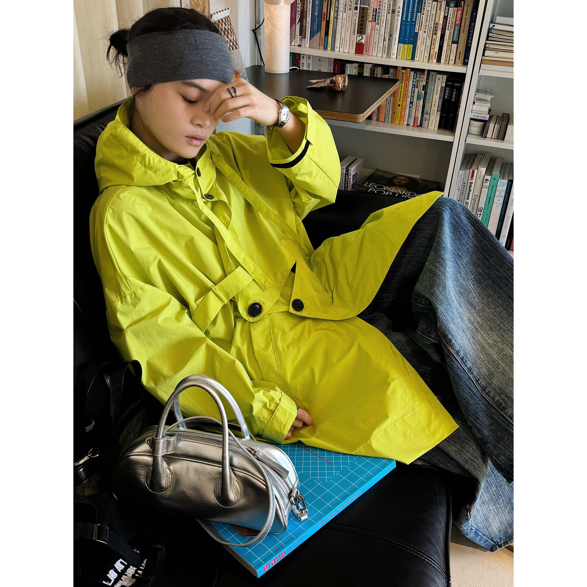 有乐春季新款日系时髦工装户外连帽宽松显瘦风衣a字版休闲外套女