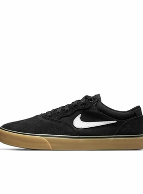耐克Nike SB Chron 2 2 生胶鞋底 低帮 板鞋 男女同款 黑