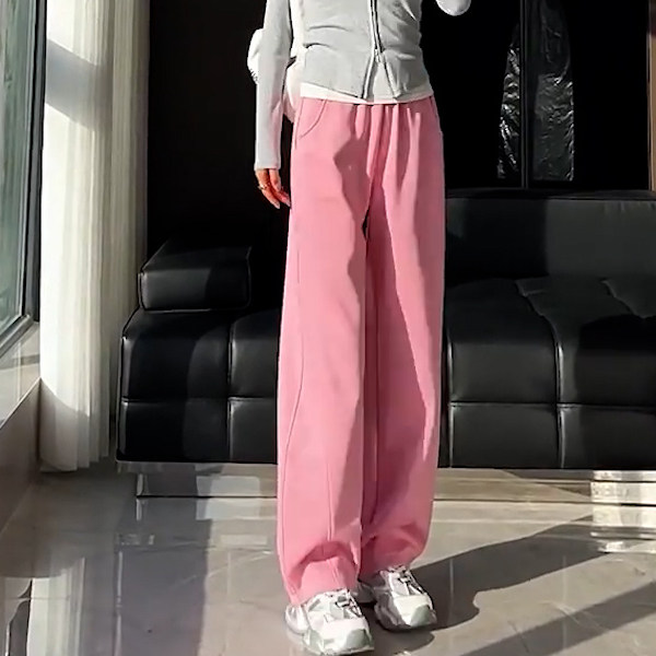 弯刀裤女春季2026新款直筒运动卫裤休闲减龄时尚香蕉阔腿长裤女,女装/女士精品,大码裤装,淘宝优惠券,粉丝福利购,淘宝优惠卷