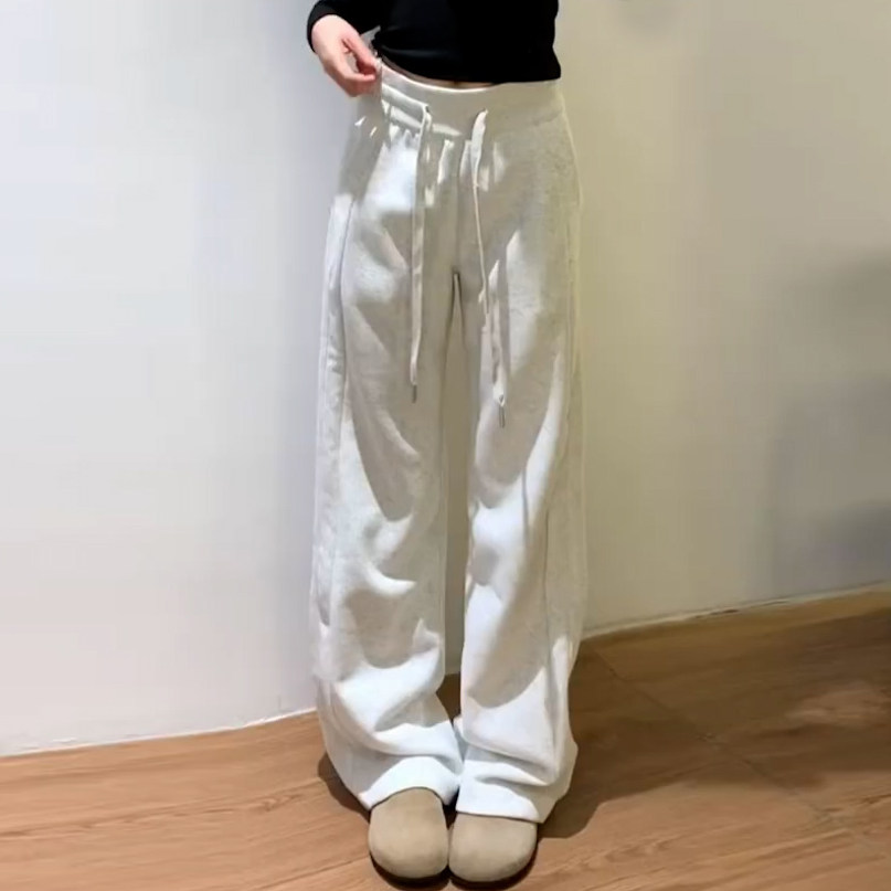 阔腿休闲裤春季新款韩版高腰大码显瘦梨型身材宽松运动直筒卫裤,女装/女士精品,大码裤装,淘宝优惠券,粉丝福利购,淘宝优惠卷