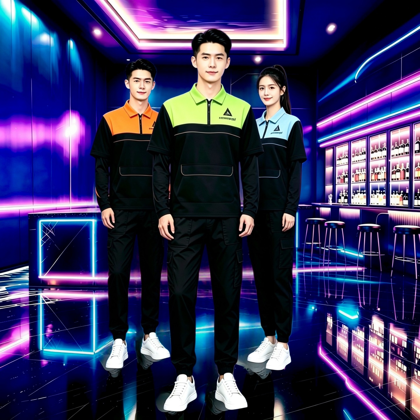 新酒吧服务员工装工作服套装长袖PARTYK清吧夜场·KTV大码秋冬季