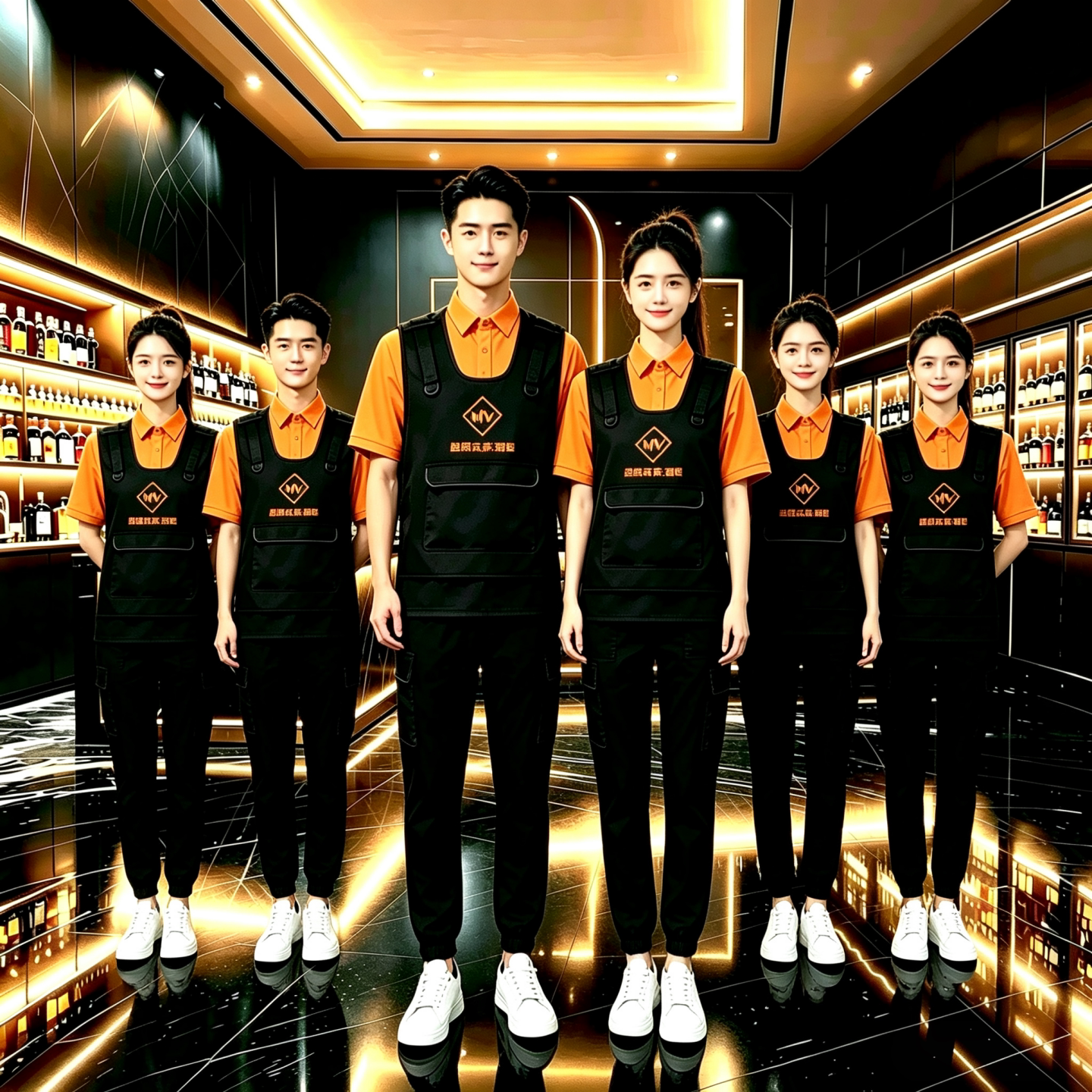 新酒吧服务员工作服短袖套装夏季PARTYK清吧夜场会所传送KTV工装图片