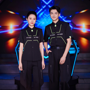 龙丽儿酒吧服务员工作服短袖夏季PARTYK 夜场娱乐会所餐厅KTV工装