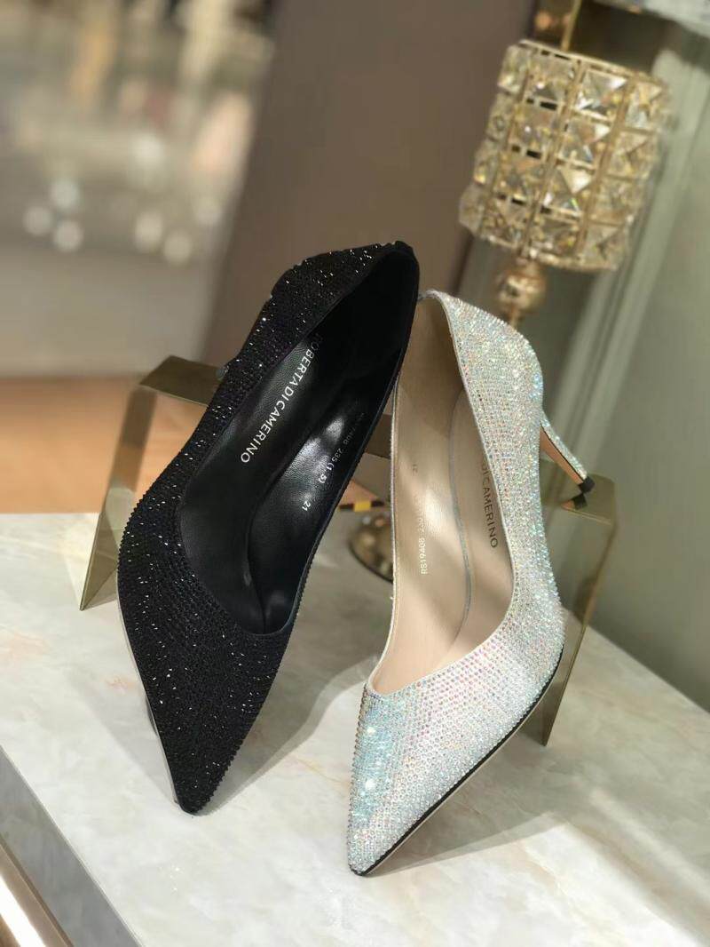 roberta诺贝达女鞋21性感高跟水钻晚宴职业时尚细跟单鞋rs19408