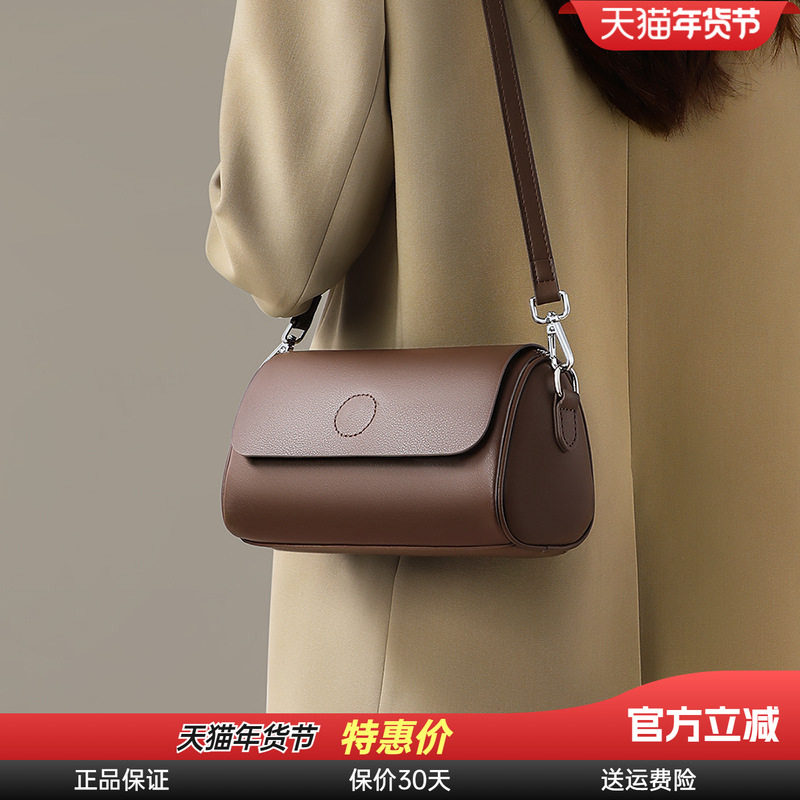 Viney包包女2026新款秋冬斜挎包枕头包圆筒小包高级感单肩包女包