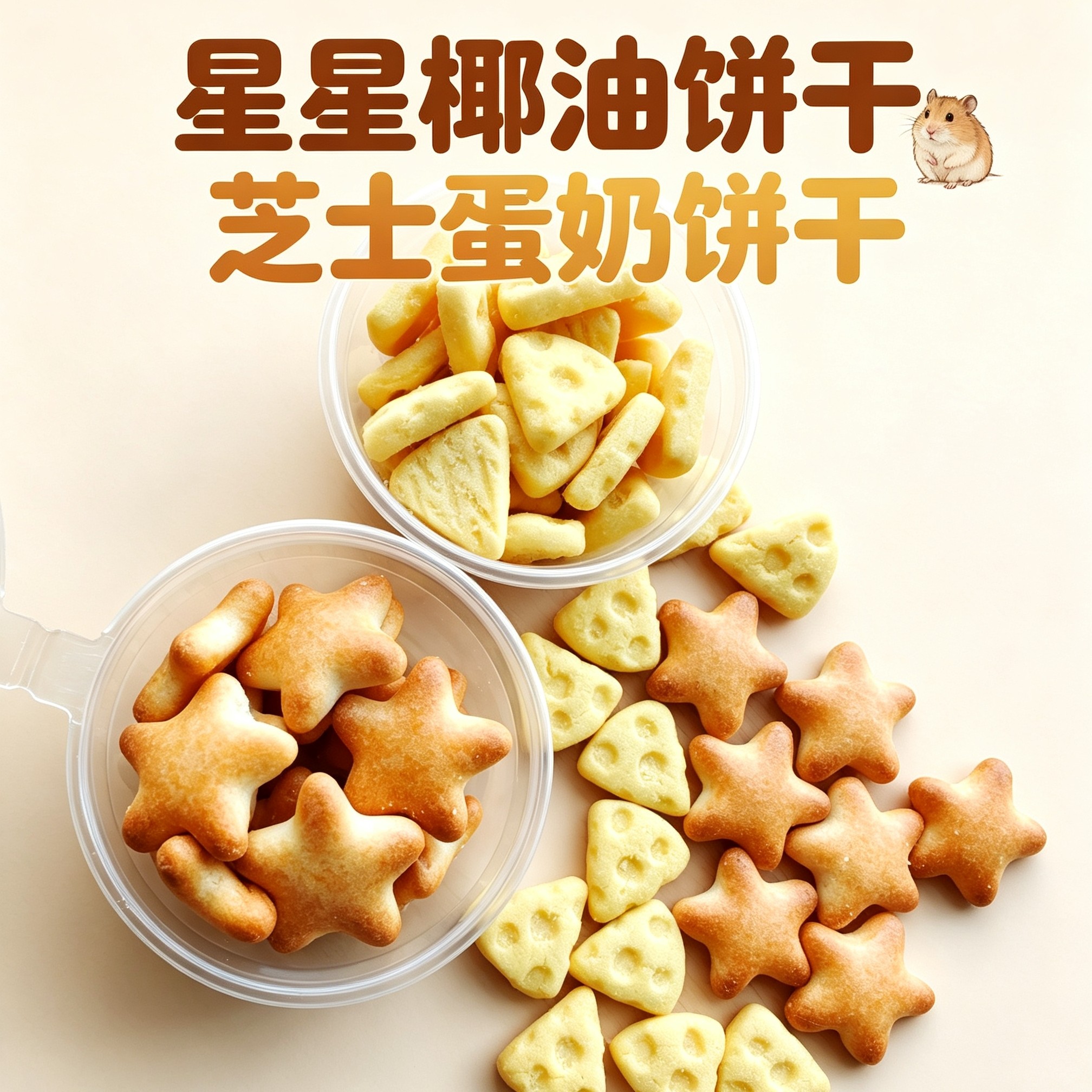 仓鼠零食芝士饼干星星金丝熊花枝鼠豚鼠兔子荷兰猪爱吃磨牙辅食图片
