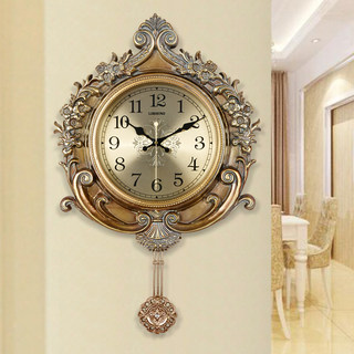 客厅创意欧式时钟个性时尚挂钟大气奢华美式表墙钟壁挂静音表挂表