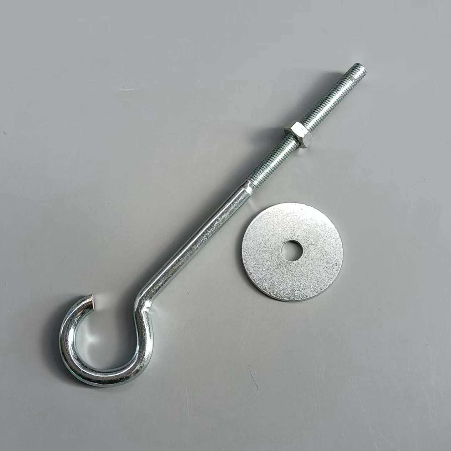 预埋大吊钩弯钩螺栓吊灯螺杆吊扇风扇挂钩镀锌铁钩问号勾强力承重