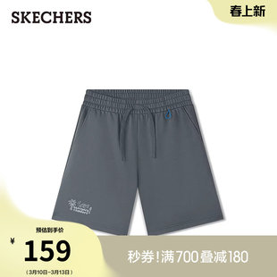 斯凯奇2026夏季新款男款运动假日风宽松短裤亲肤透气休闲运动裤