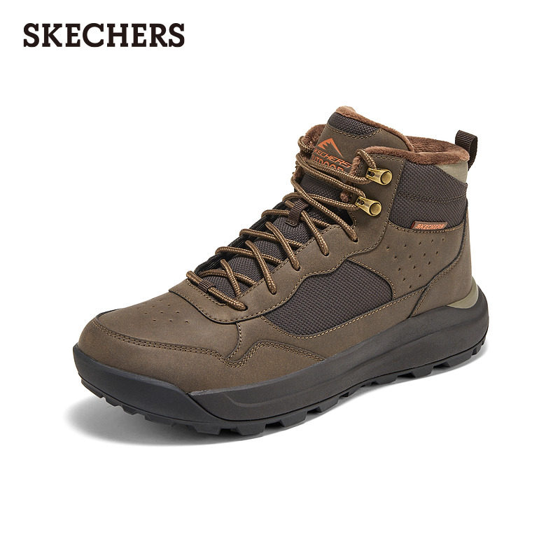 斯凯奇冬季流行男鞋雪地靴冬靴棉鞋加绒保暖登山靴工装靴马丁靴