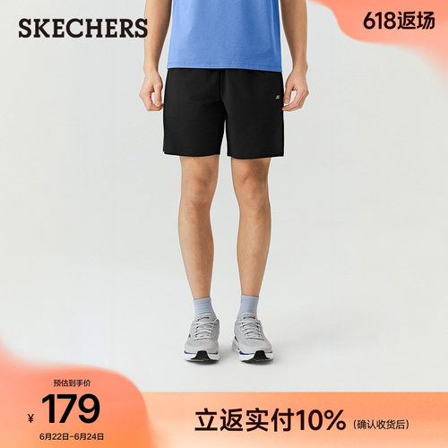 斯凯奇男速干宽松慢跑短裤