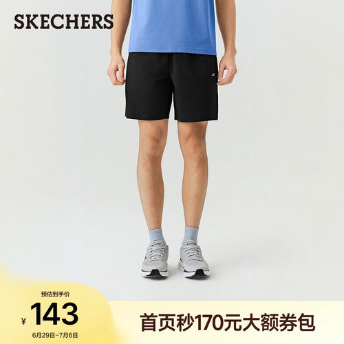 斯凯奇男速干宽松慢跑短裤