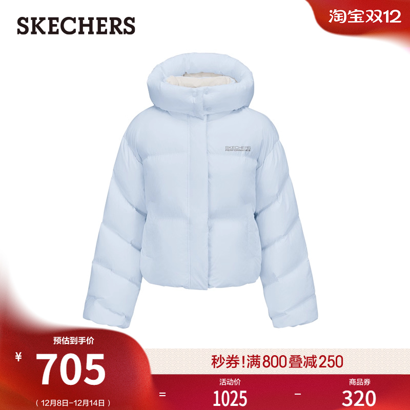 斯凯奇女款冬季保暖羽绒外套