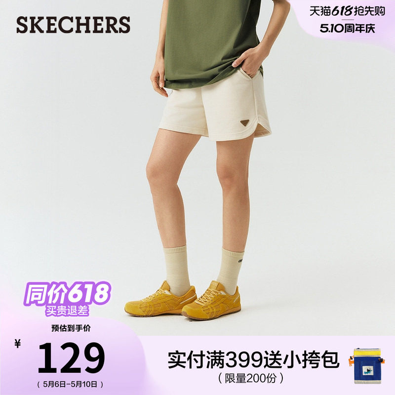 斯凯奇2026年夏季新款女子宽松短裤百搭舒适休闲裤时尚复古运动裤