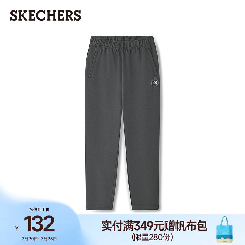 斯凯奇直筒长裤针织运动裤松紧裤夏季女款舒适休闲时尚百搭经典款