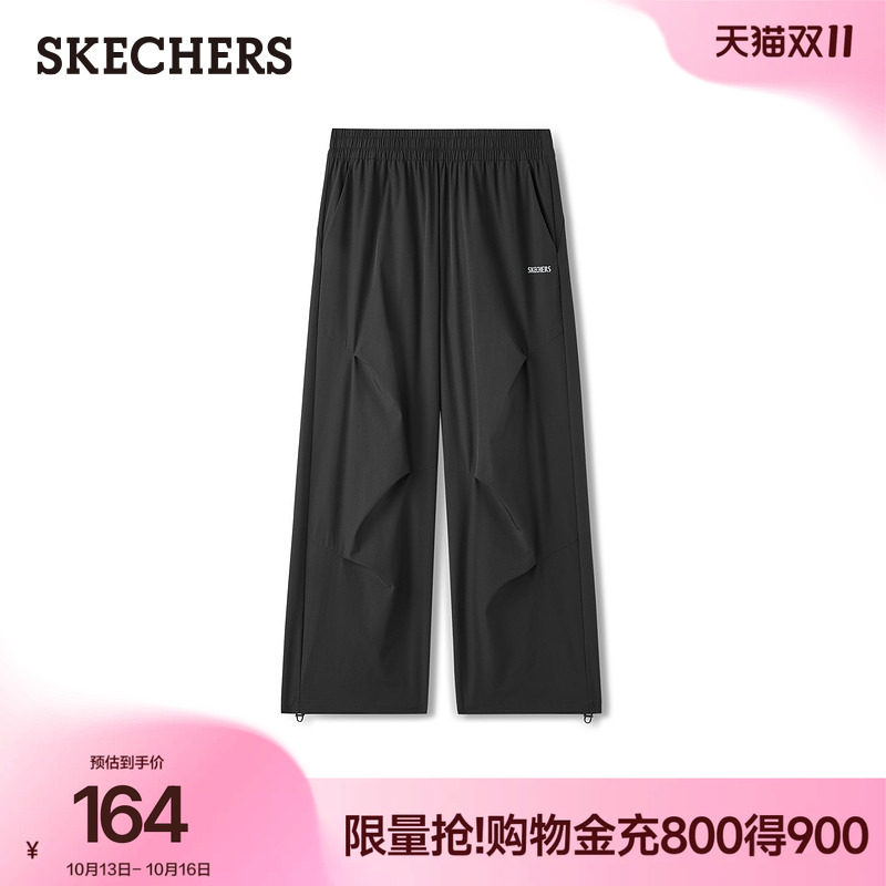 斯凯奇2026夏季新款男裤复古风休闲长裤宽松直筒裤吸湿速干运动裤