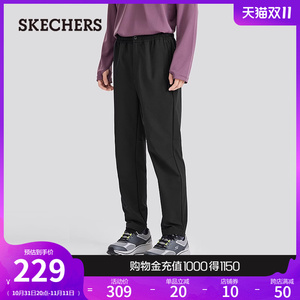 Skechers斯凯奇秋冬男时尚百搭直筒裤宽松显瘦舒适长裤运动休闲裤