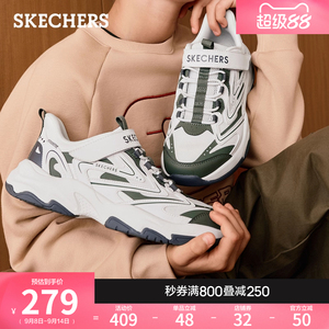 斯凯奇童鞋2025秋季新款男中大童潮流魔术贴休闲运动鞋软底老爹鞋