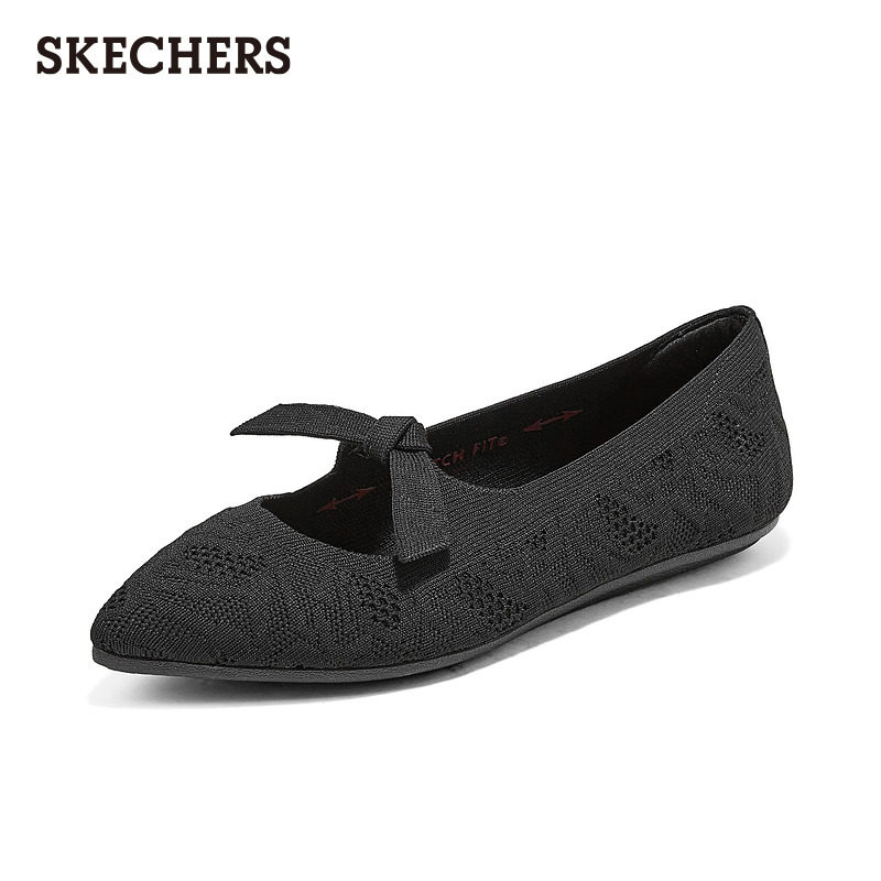 斯凯奇2026春新款女平底一脚蹬通勤浅口单鞋玛丽珍尖头气质王妃鞋,女鞋,时尚芭蕾鞋,淘宝优惠券,粉丝福利购,淘宝优惠卷