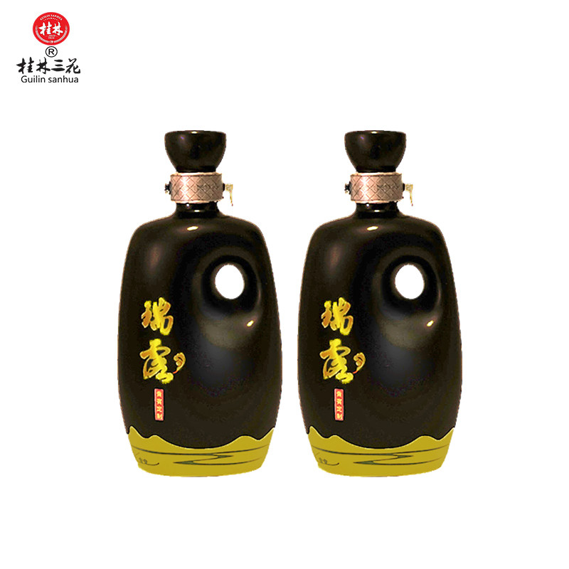 桂林三花酒55度瑞露米香型白酒象山酒庄高度500ml洞藏封坛送礼6瓶