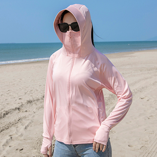 遮阳帽子女士夏天全方位遮脸长袖夏季骑车防紫外线太阳帽防晒帽衣