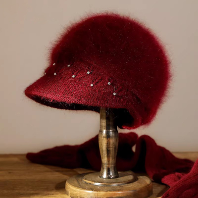 中老年人妈妈秋冬季保暖毛线帽