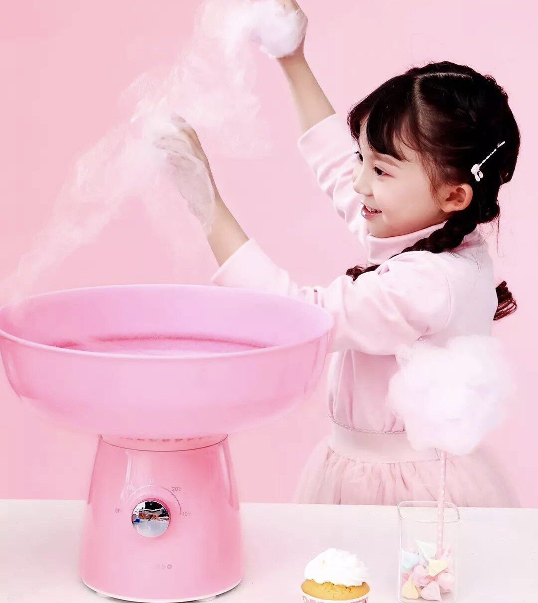 新款棉花糖机摆摊商用全自动机器儿童diy手工家用花式果语棉花