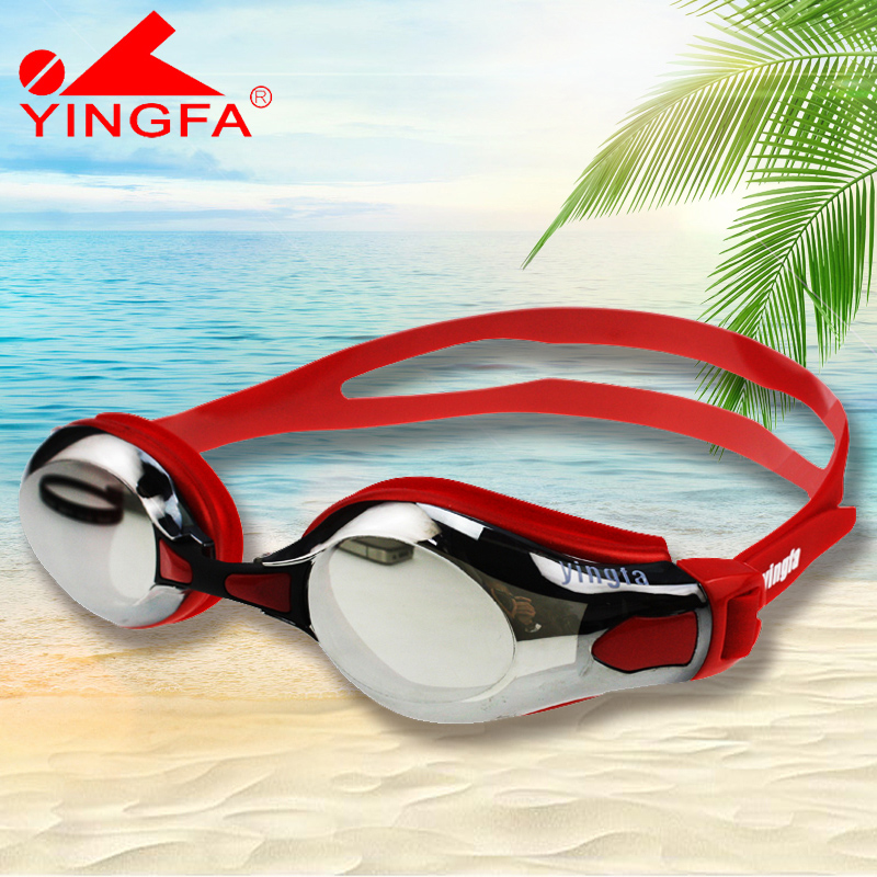 英法男女通用室外镀膜游泳眼镜英发专业竞速泳镜防紫外线防雾泳镜
