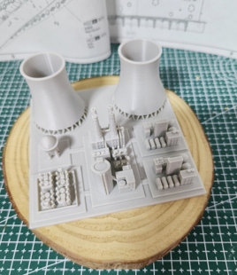 核电站模型火电站模型发电厂模型沙盘模拟场景摆件