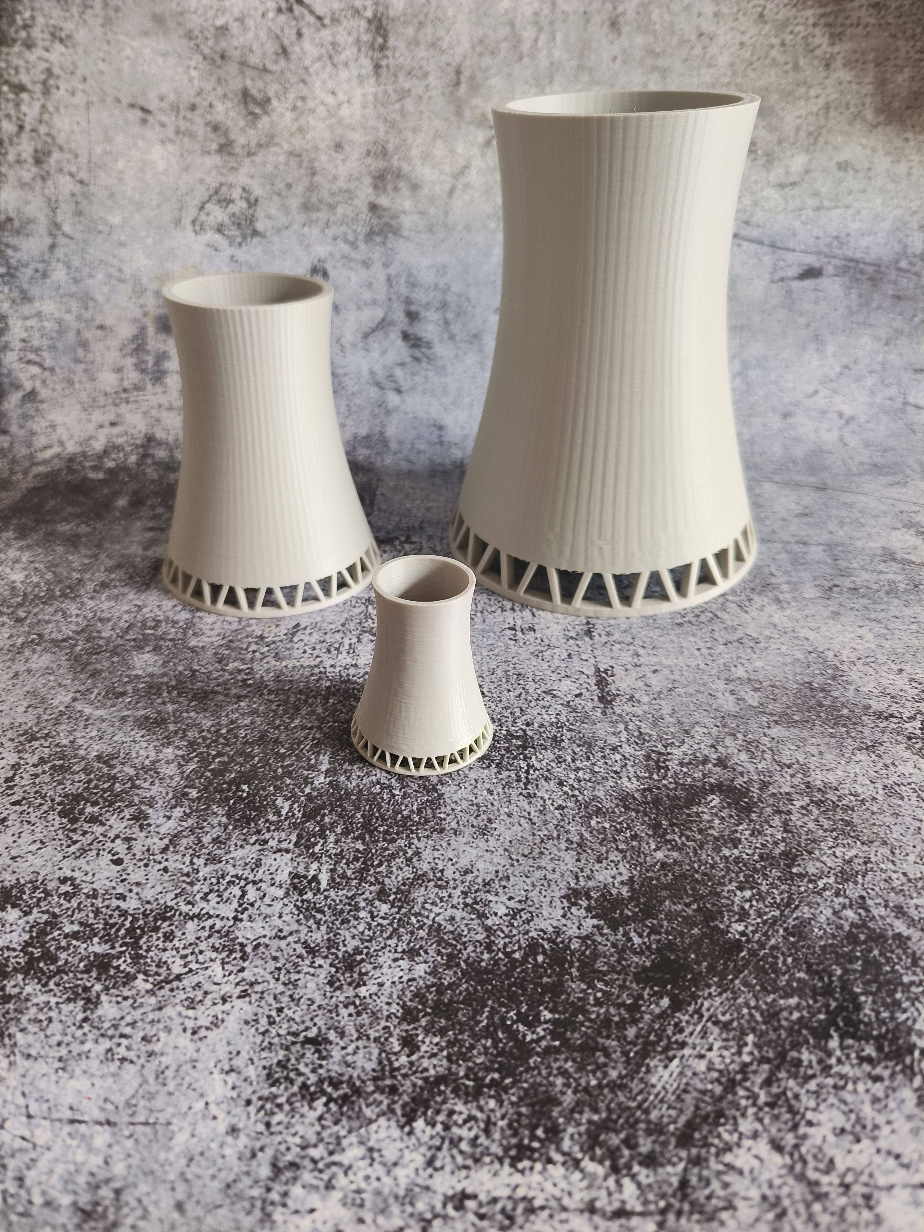 发电站冷却塔沙盘微缩模型摆件沙盘模拟场景桌面摆件造景