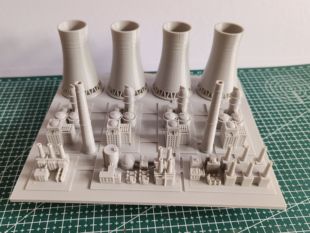 发电站厂模核电站火电站石油化工厂模型摆件沙盘微缩场景模型