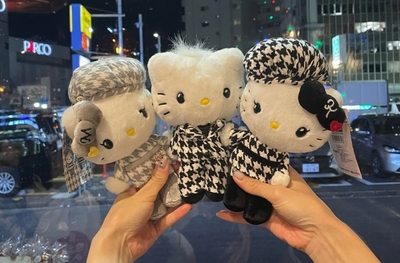 现货10月新品日本采购三丽鸥千鸟格kitty 丹尼尔毛绒挂件手机链