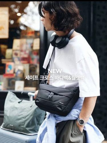 韩国BRANDEN斜挎包防盗包大容量旅行包腋下包肩背包百搭通勤