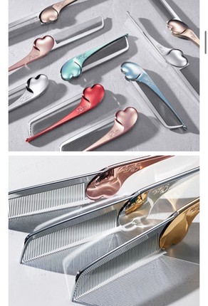 现货日本本土采购正品Refa爱心折叠便携梳子细齿造型刘海维持礼物