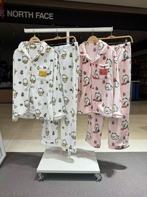 韩国正品采购SPAO 自嘲熊联名睡衣珊瑚绒睡衣男女同款