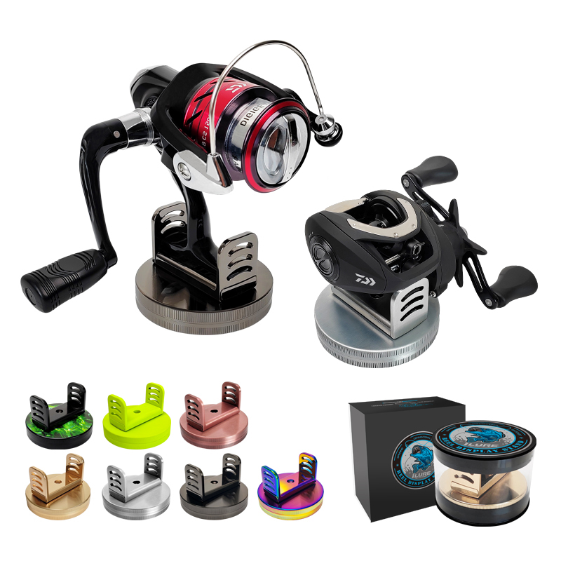 爱路亚渔线轮支架置物架渔轮摆放架纺车水滴轮鼓轮展示架