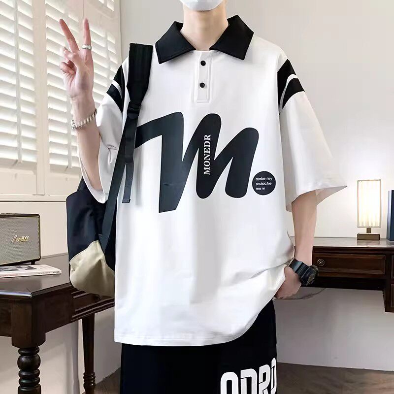 青少年Polo衫短袖套装男孩大童半袖t恤初中学生休闲运动短裤一套