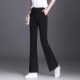 垂坠感微喇裤 烫钻时尚 2026爆款 裤 女裤 西装 子高弹高腰显瘦黑色长裤