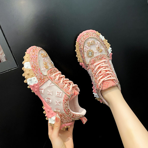 巴黎老爹鞋子女夏季网面透气薄款