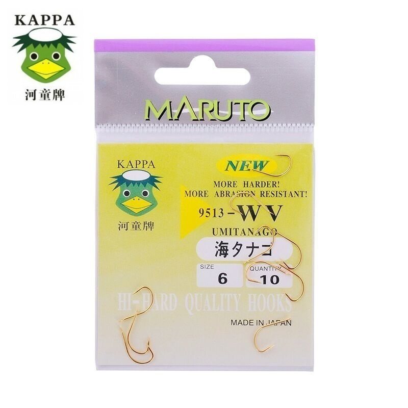 鱼钩进口日本土肥富河童牌WV钨钒合金海夕有倒刺鱼钩钓鱼垂钓鲫鱼
