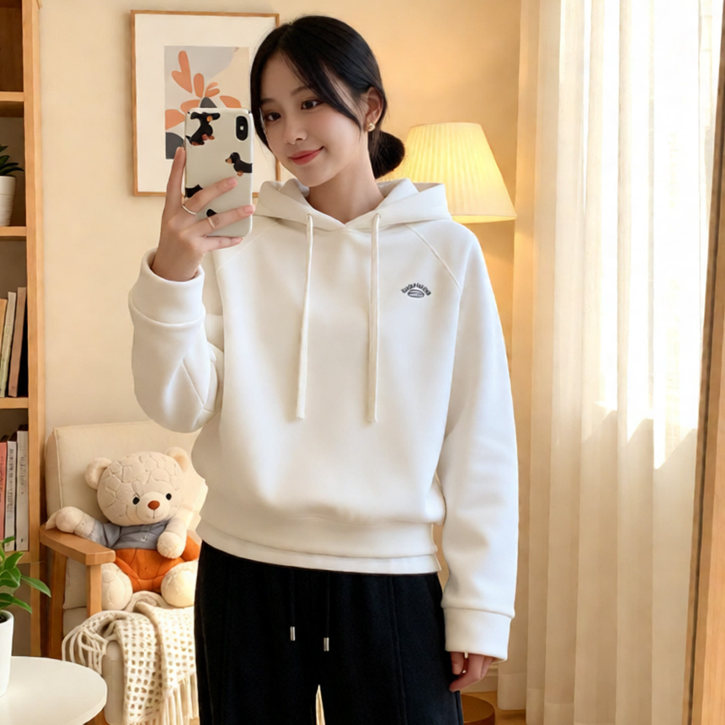 加绒短款连帽卫衣女2025秋冬新款加厚长袖上衣宽松显瘦小个子外套,女装/女士精品,卫衣/绒衫,淘宝优惠券,粉丝福利购,淘宝优惠卷