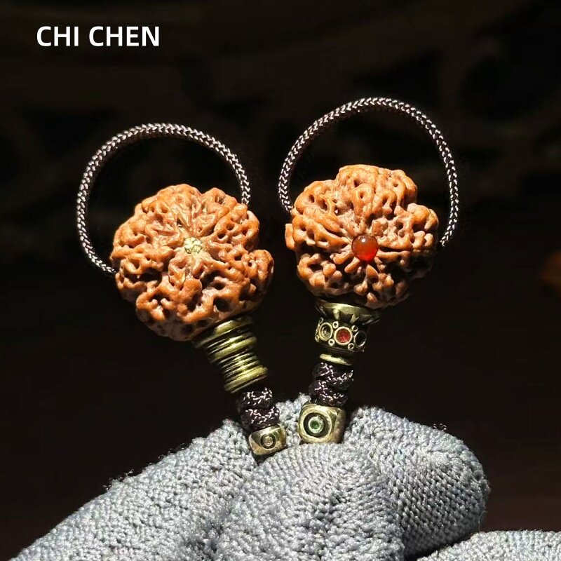 天然大小金刚原籽三通佛头老树王平细梅花原生态手工文玩菩提配饰