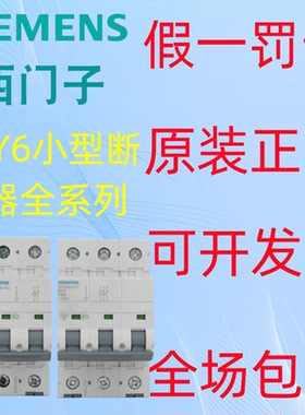 西门子空气开关5SY6小型断路器1PC空开开关2P家用3PD总开4P10A63A