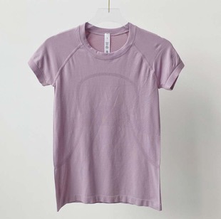 L短款短袖Swiftly薄款透气瑜伽服速干运动T恤U圆领无缝健身上衣