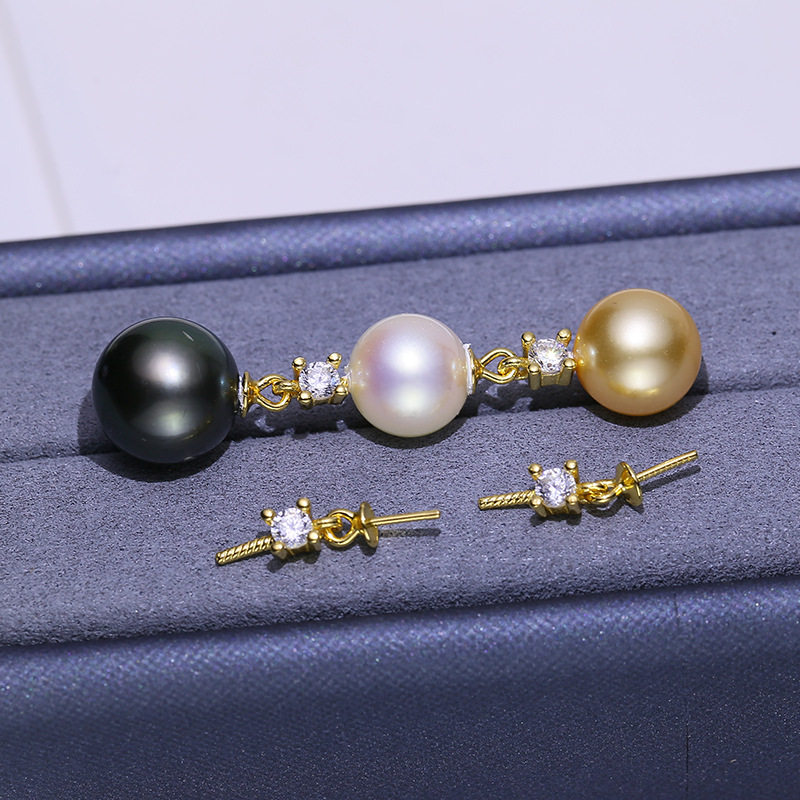 DIY配件S925纯银珍珠连接头项